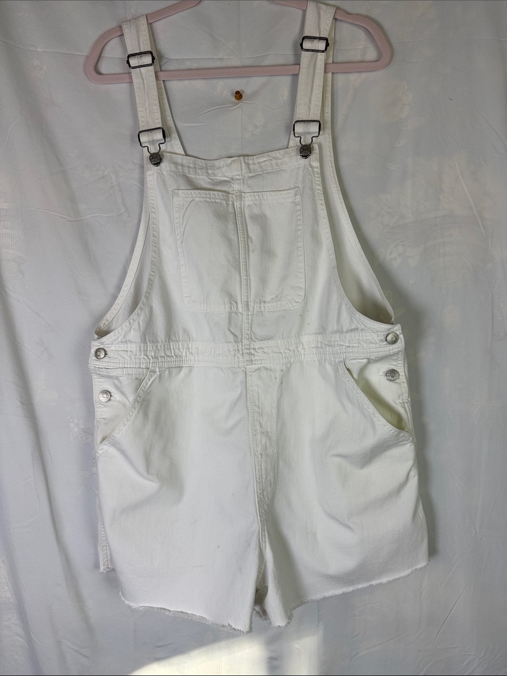 Madewell White Denim Shortalls